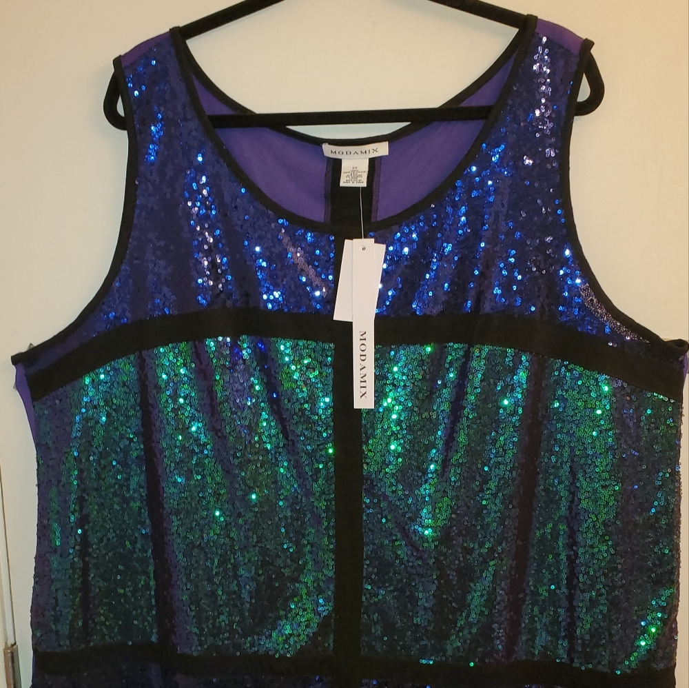 Women's sequin tank top 2x